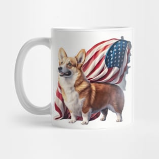 Stars and Stripes Corgi Mug